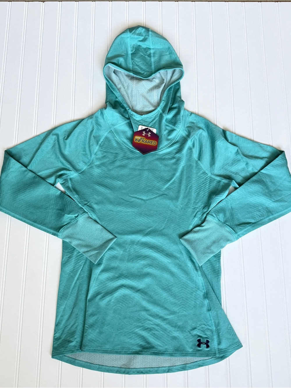 Under Armour Teal Cold Gear Hooded Pullover